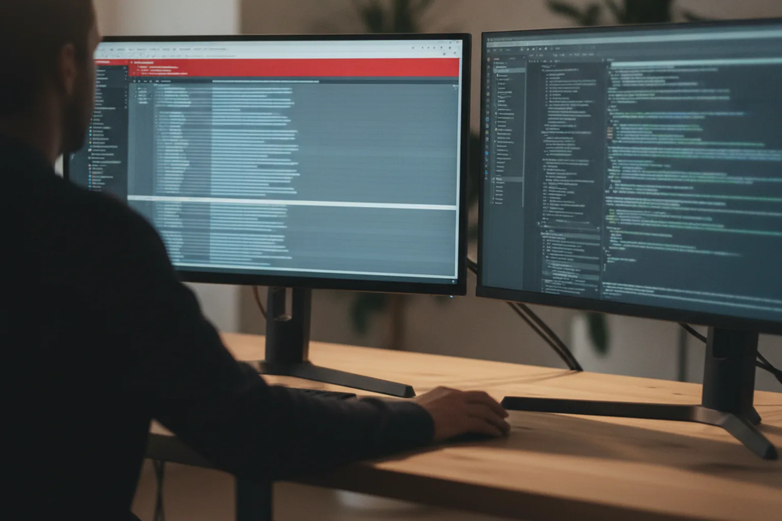 Developer writing a failing unit test before the code in a TDD workflow