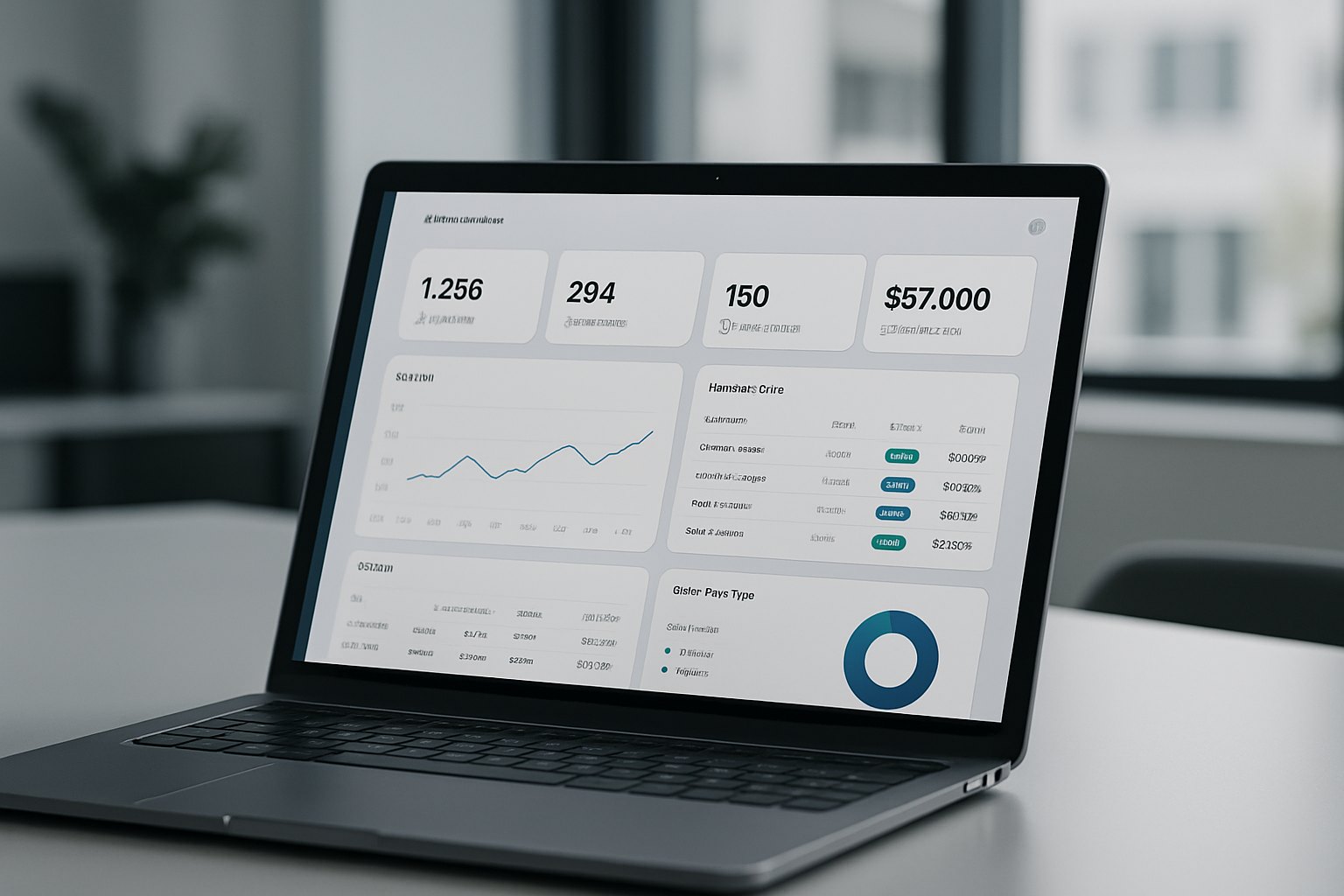 Insurance software development enterprise platform with claims processing dashboard