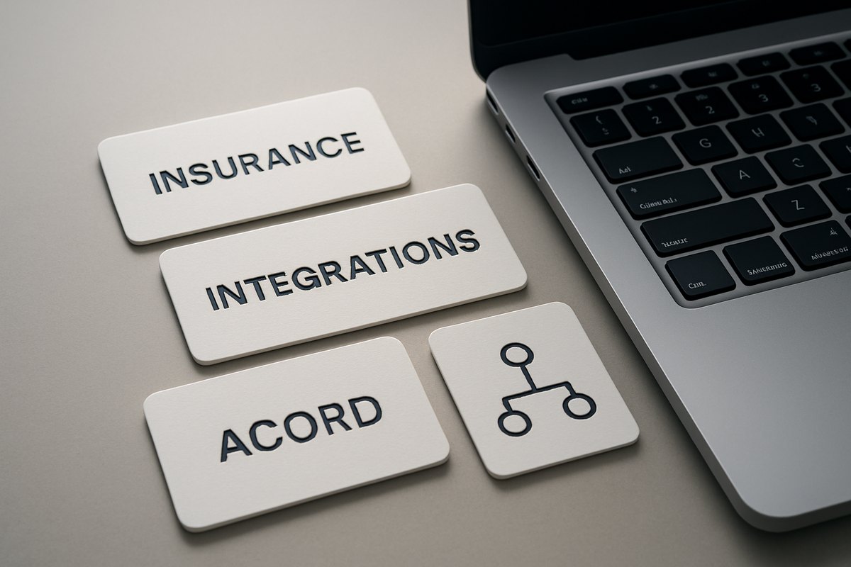 Insurance API integrations and data standards including ACORD partner connections