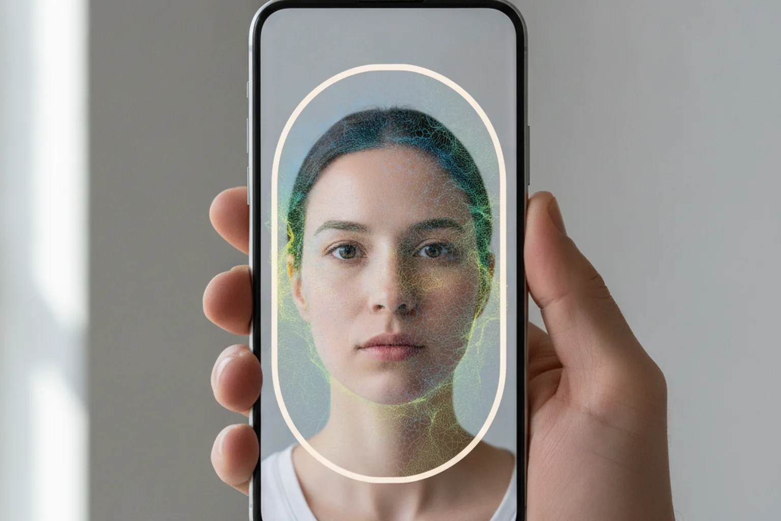 Gesichts-Liveness-Prüfung auf einem Smartphone zur Abwehr von Spoofing-Angriffen