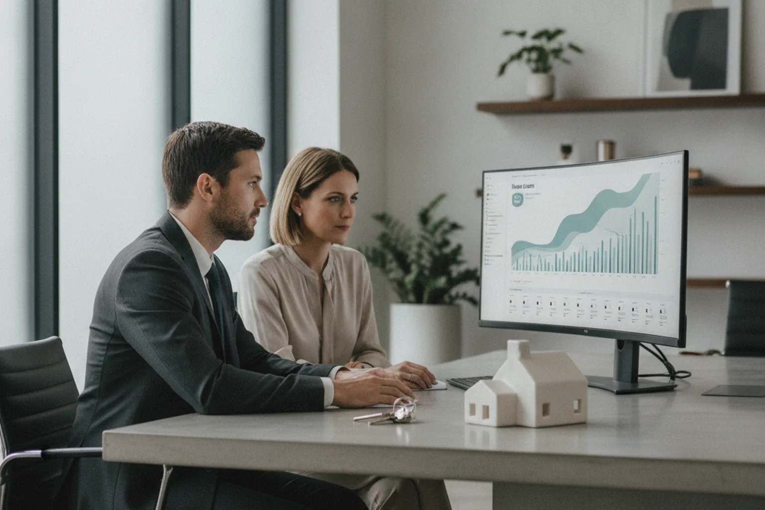 Loan officer e underwriter esaminano la pipeline delle richieste di mutuo