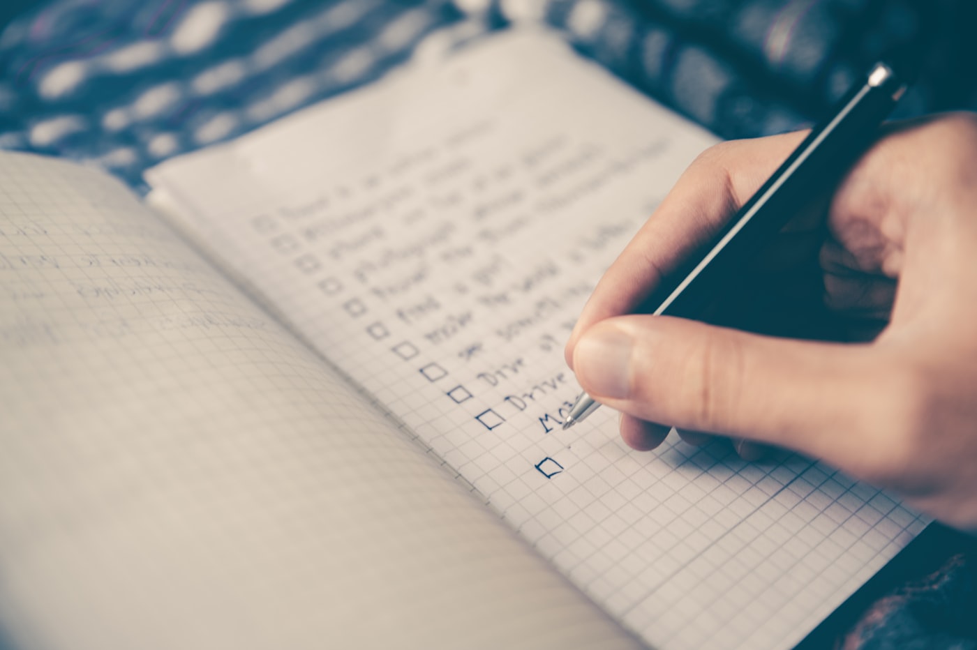 Startup founder working through an MVP checklist