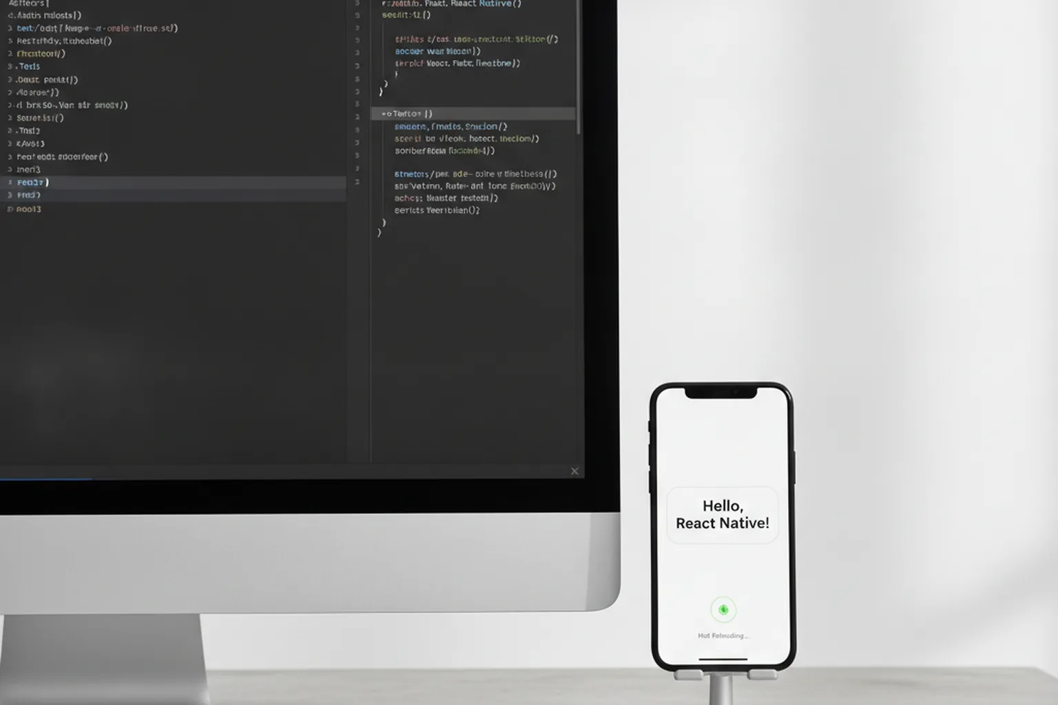 Code-Editor mit React Native Komponente und Hot Reload