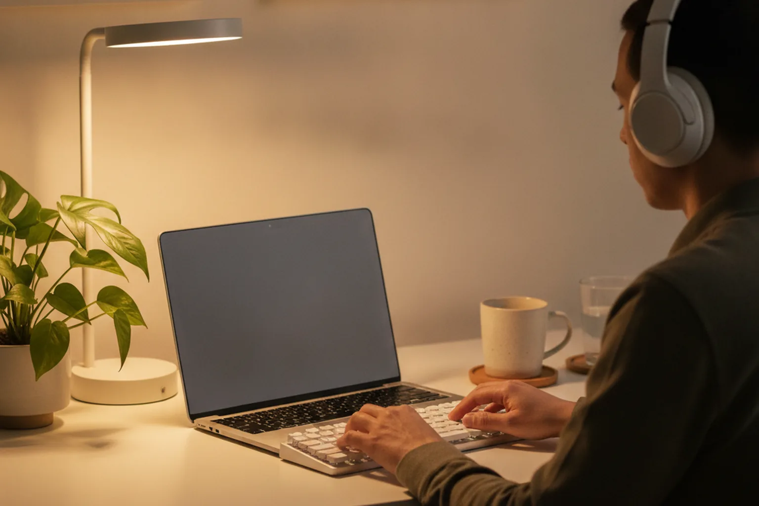 Sviluppatore da remoto collegato a una call del team distribuito dal proprio home office