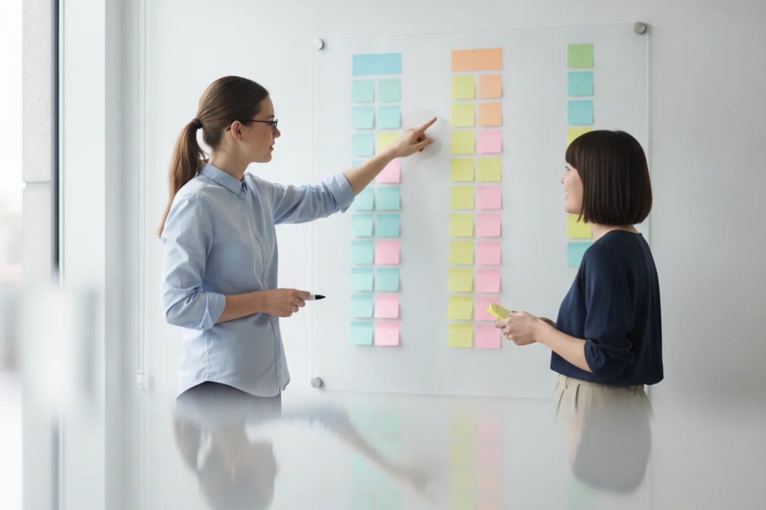 Product team prioritizing a backlog to control scope