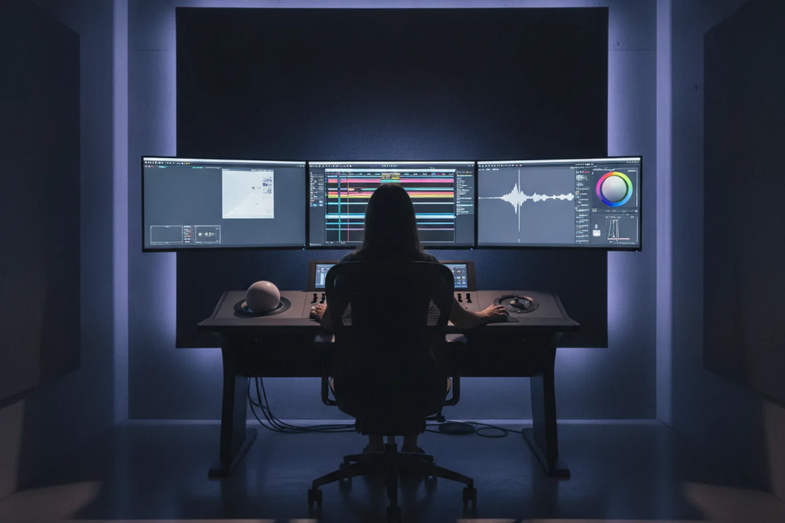Suite de post-production montant du contenu média