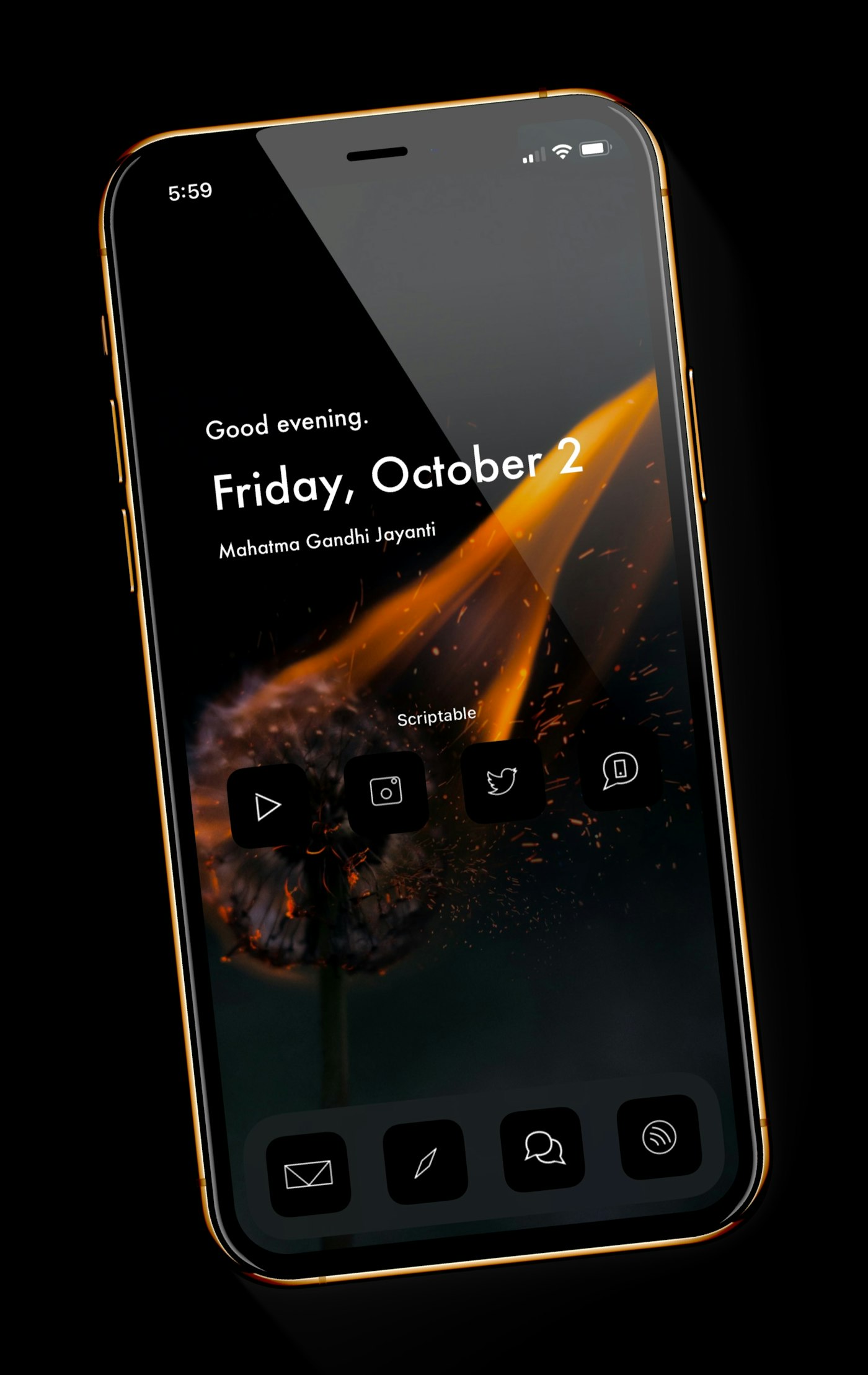 Smartphone home screen showing a PWA icon installed alongside native apps