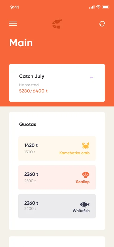 Lucky Shrimp per-vessel analytics — Swift drill-down with catch statistics, captain, and catch area
