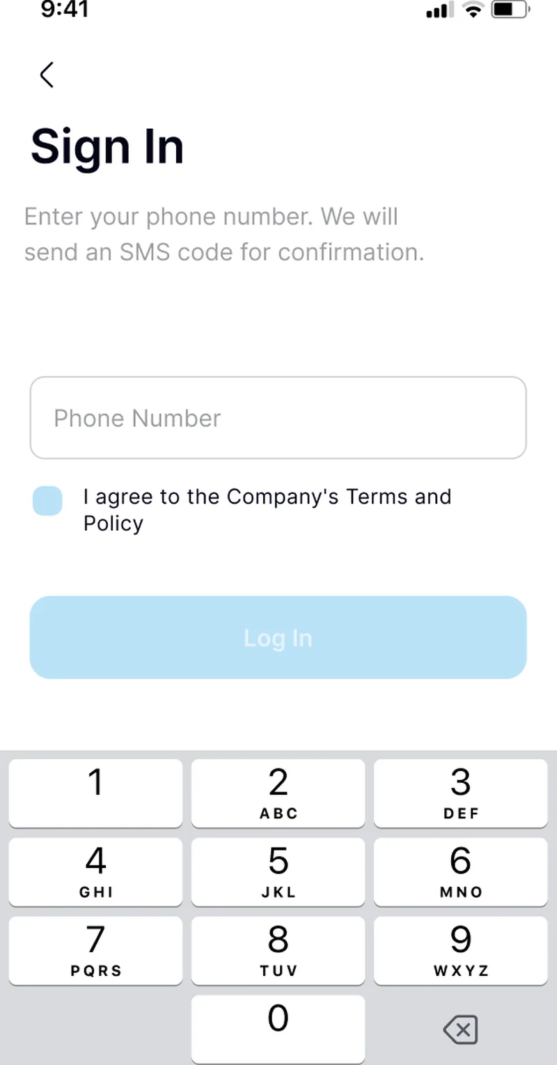 MakeWake SMS code verification — phone sign-in with one-time passcode for fast onboarding