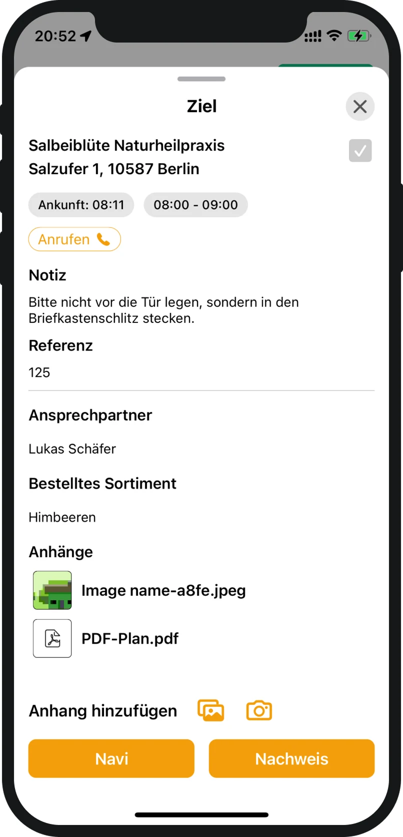 xRouten in-app invoice generation and payment confirmation screen