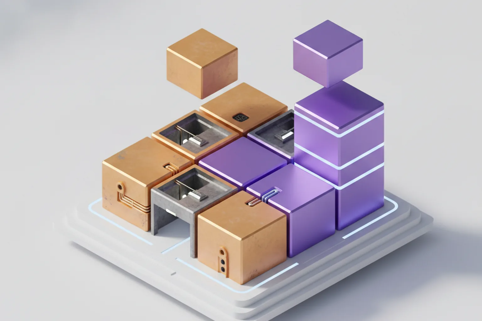 Modules replaced one by one, illustrating incremental Java-to-Kotlin migration